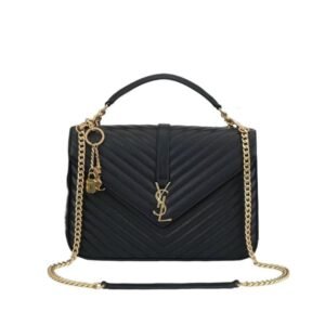 Saint Laurent College Large Chain Bag Black 32Cm 600278Brm071000