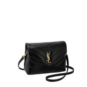 Saint Laurent Loulou Toy Strap Bag In Quilted Y Leather Black 678401Dv7071000