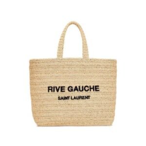 Saint Laurent Rive Gauche Supple Tote Bag In Raffia Crochet 688864Gaaa12086