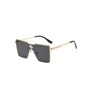 Louis Vuitton Cyclone Metal Sunglasses Gold Hardware Black Z1700U