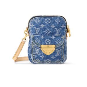 Louis Vuitton Fairfax Pochette Bag Denim Blue 17Cm M82948