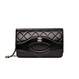 Chanel 24C Woc 31 Rue Cambon Black Shiny Calfskin Ghw Black 25Cm