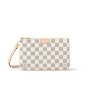 Louis Vuitton Damier Azur Double Zip Pochette 20Cm N60460