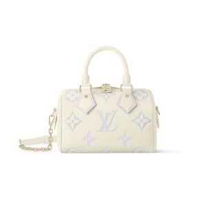 Louis Vuitton Speedy Bandouliere Bag 20 Latte And Bubble Tea 20Cm