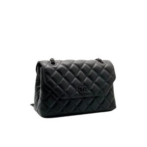 Chanel Cc So Black Flap Bag 30Cm
