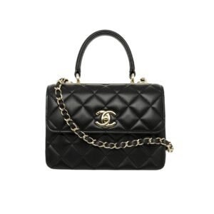 Chanel Cc Trendy Lambskin Bag Black 25Cm