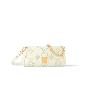 Louis Vuitton Favorite Bicolor Monogram Empreinte Leather Bag Latte And Matcha 23Cm M46842
