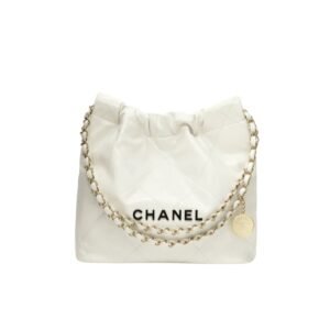 Chanel 22 Small Handbag White 37Cm As3260