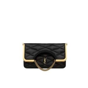 Saint Laurent The 87 Bag Quilted Lambskin Black 27Cm