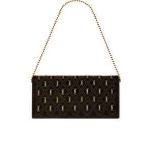 Saint Laurent Kate 99 Studded Shoulder Bag Black 25Cm
