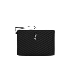 Saint Laurent Cassandre Matelasse Tablet Pouch In Quilted Leather Black 30Cm 559193Cwu021000