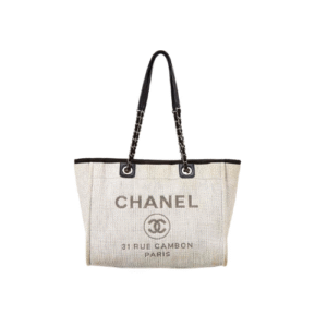Chanel Deauville Shopping Tote Bag Grey 37Cm
