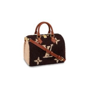 Louis Vuitton Monogram Teddy Speedy Bandouliere Black 30Cm