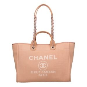 Chanel Deauville Shopper Cancas Tote Bag 38Cm A67001