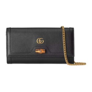 Gucci Diana chain wallet with bamboo