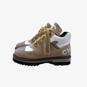 Chanel Gabrielle Vintage Cc Logo Suede Sneakers Brown