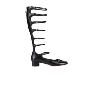 Dior Aime Dior Black Leather Buckle Boots