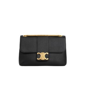 Celine Medium Celine Victoire Bag In Supple Calfskin Black 23Cm 115853Fdu 38No