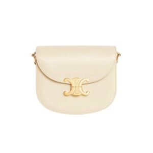Celine Besace Clea In Shiny Calfskin White 18Cm 110413Bf4 02Pp