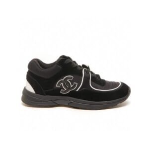 Chanel Suede Reflective Sneakers Black