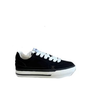 Chanel Suede Leather Runners Black