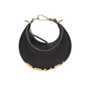 Fendi Nano Fendigraphy Black Leather Charm 19Cm 7As089A5Dyf1Hej