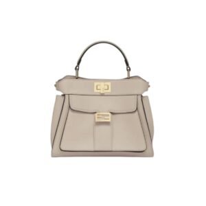 Fendi Peekaboo Mini Bag Leather Bag With Baguette Pocket Beige 23Cm 8Bn244Amcxf0E65