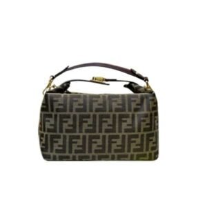 Fendi Zucca Jacquard Mini Pouch Bag Brown 27Cm
