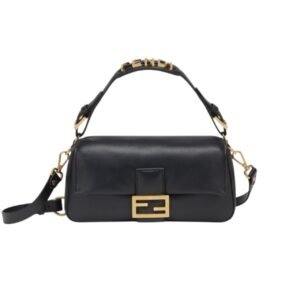 Fendi Baguette Bag Black Leather 25Cm 8Br822Apg6F1Cfj