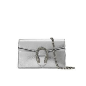 Gucci Women's Dionysus Super Mini Crossbody Bag Silver 16Cm 476432 1Trbn 8173