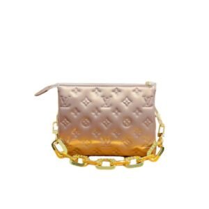 Louis Vuitton Monogram Puffy Lambskin Coussin Bb Beige 21Cm M59277