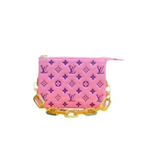 Louis Vuitton Monogram Puffy Lambskin Coussin Bb Pink 21Cm M59277