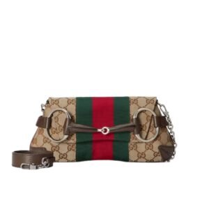 Gucci Horsebit Chain Small Shoulder Bag Beige 29Cm ?764339 Facm2 8747