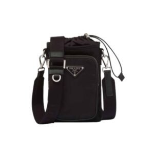 Prada Nylon Messenger Bag Black