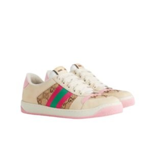 Gucci Women's Screener Sneaker With Crystals Pink 677423 9Sfr0 2587