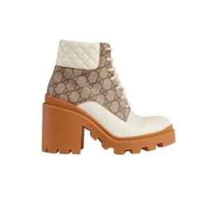 Gucci Gg Supreme Ankle Boots White