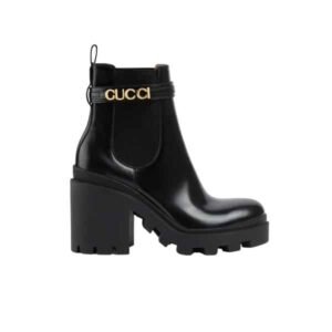 Gucci Women's Ankle Boot With Logo Black 730064 Aabk6 1000