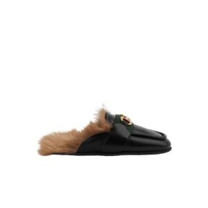 Gucci Men'S Slipper With Horsebit Black