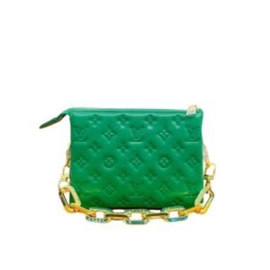 Louis Vuitton Monogram Puffy Lambskin Coussin Bb Green 21Cm M59277