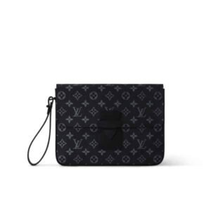 Louis Vuitton S Lock A4 Pouch Black 28Cm