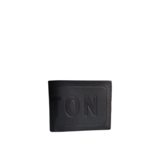 Louis Vuitton Imprinted Logo Short Wallet Black 11Cm