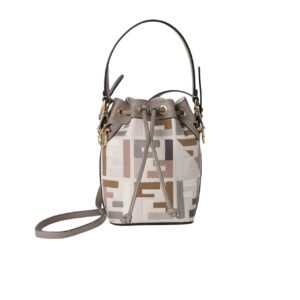 Fendi Mon Tresor Mini Bag Multicolor Canvas 18Cm 8Bs010 Apke F1Mb4