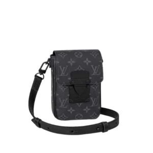 Louis Vuitton S-Lock Vertical Wearable Wallet Black 18Cm