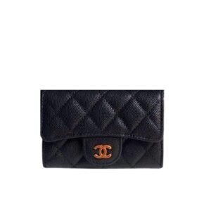 Chanel Classic Card Holder Wallet Black Ap0214