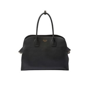 Prada Large Leather Tote Bag With Buckles Black 32Cm 1Bg508 2Cys F0002 V Ooo