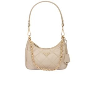 Prada Re Edition 1995 Cha?Ne Re Nylon Mini Bag Beige 22Cm 1Bc204 2Aos F0F24 V Qoo