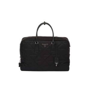 Prada Quilted Re Nylon Travel Bag Black 43Cm 2Va0092Dgwf0002Vooo