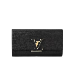 Louis Vuitton Capucines Wallet Black 14Cm M61248