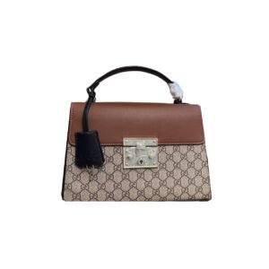 Gucci Paddle Lock Gg Supreme Top Handle Brown 28Cm 453188 1Xguk5Bg314