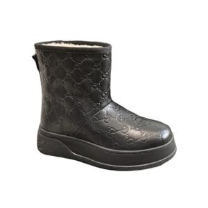 Gucci Horsebit Chevron Quilted Boots Brown